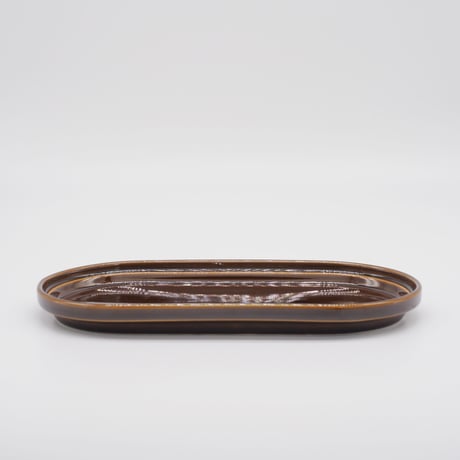 【SM004br】Smith Stacking Oval Plate -brown-