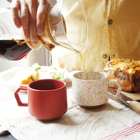 【CS001rd】CHIPS stack mug. MAT red