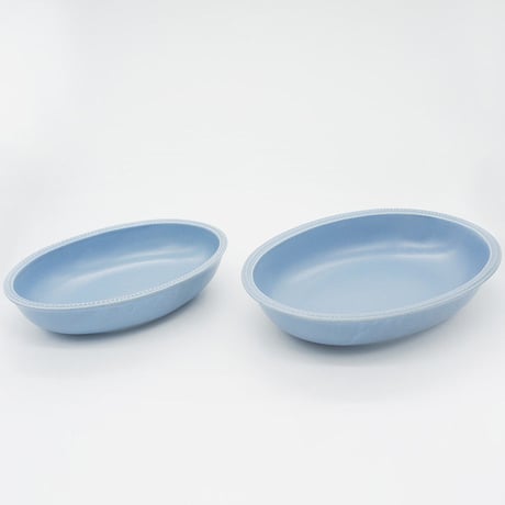 生産終了商品のため在庫限り【M027bg】パンとごはんと...　リムドット　オーバルボウル S blue-gray