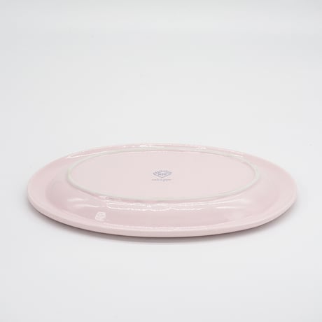 【M063pk】パンとごはんと... ポップな器 OVAL PLATE M ピンク