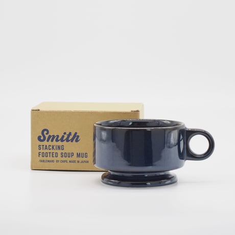 【SM002nv】Smith Stacking Footed Soup Mug -navy-