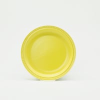 生産終了商品のため在庫限り【M048yl】パンとごはんと...　リムドット ラウンドプレート S yellow