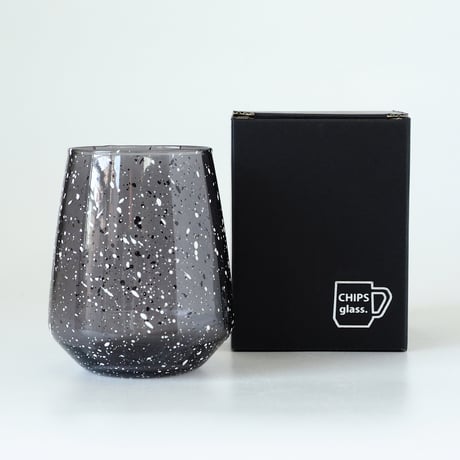【CA002bw】CHIPS glass. -SPLASH- BLACK-WHITE