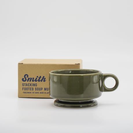 【SM002gr】Smith Stacking Footed Soup Mug -green-