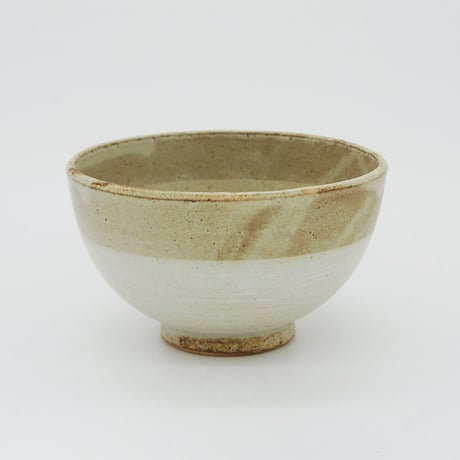 【M004gy】パンとごはんと...  まるい縁取りの陶器 RICE BOWL gray