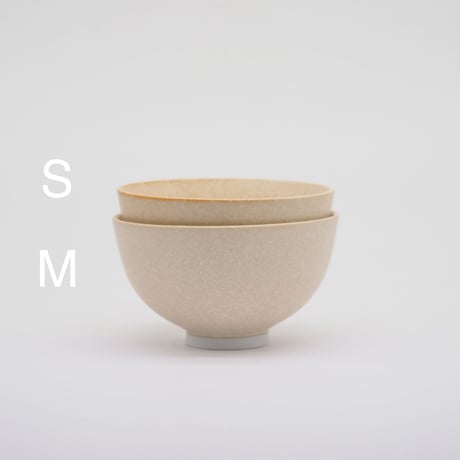 【M058bg】パンとごはんと... 小さなお茶碗 Rice Bowl M しろごま（beige）