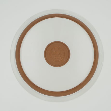 【CP002wo】CHIPS plate. -L- SPLASH white-orange