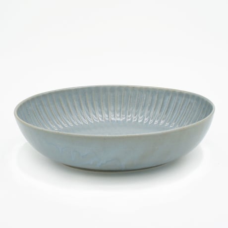 【M041bl】パンとごはんと... ひらひらの器 OVAL BOWL ブルー