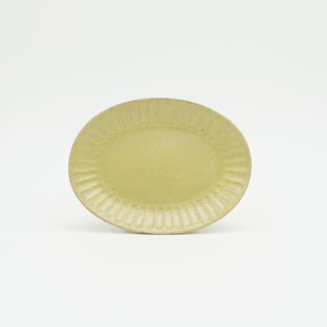 【M040yl】パンとごはんと... ひらひらの器 OVAL MINI PLATE イエロー