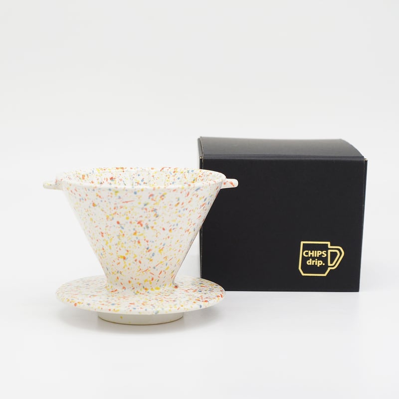 CD002wo】CHIPS dripper. SPLASH white-orange | C