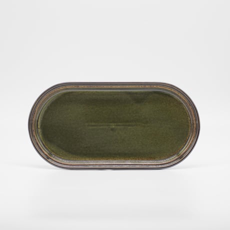 【SM004gr】Smith Stacking Oval Plate -green-