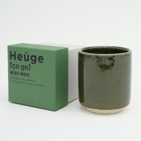 【H002ob】Heuge CUP oribe（湯呑み 織部）