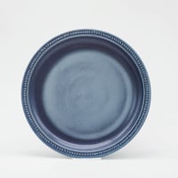 生産終了商品のため在庫限り【M049nv】パンとごはんと...　リムドット ラウンドプレート L navy