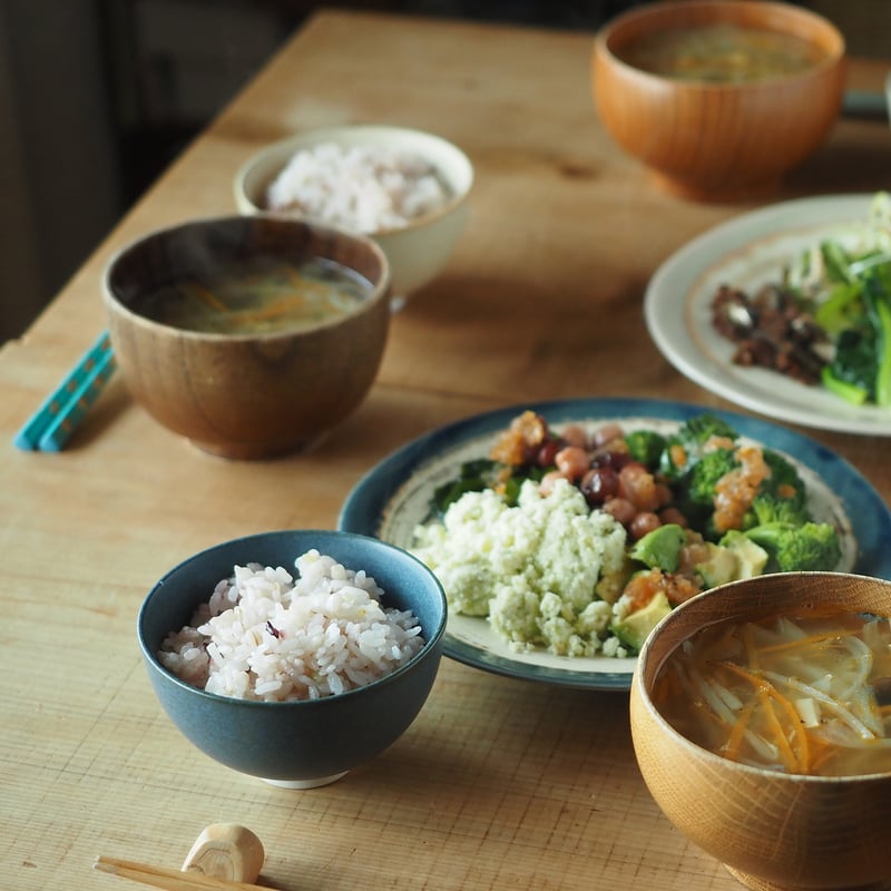 M057nv】パンとごはんと 小さなお茶碗 Rice Bowl S こんいろ（navy