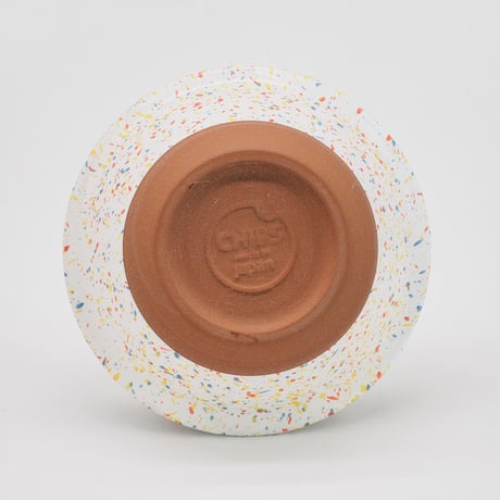 【CB002wo】CHIPS bowl. SPLASH white-orange