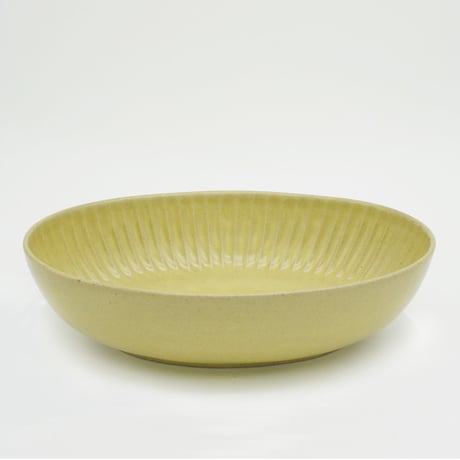 【M041yl】パンとごはんと... ひらひらの器 OVAL BOWL イエロー