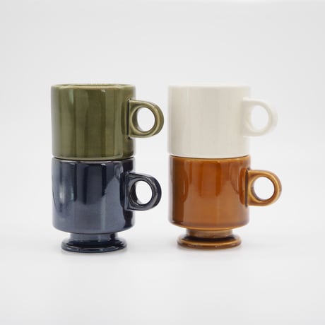 【SM001nv】Smith Stacking Footed Mug -navy-
