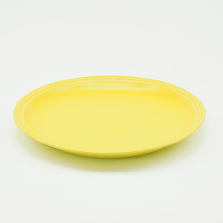 生産終了商品のため在庫限り【M049yl】パンとごはんと...　リムドット ラウンドプレート L yellow