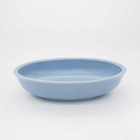 生産終了商品のため在庫限り【M027bg】パンとごはんと...　リムドット　オーバルボウル S blue-gray
