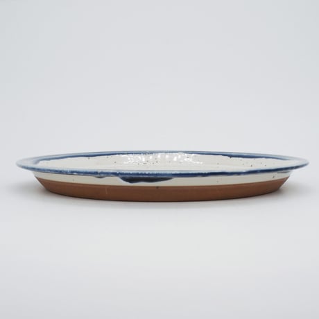 【CP006】CHIPS plate. -L- PREMIUM white-navy drop