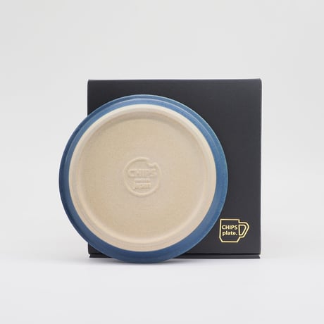 【CR001bl】CHIPS plate. -S- MAT sand blue