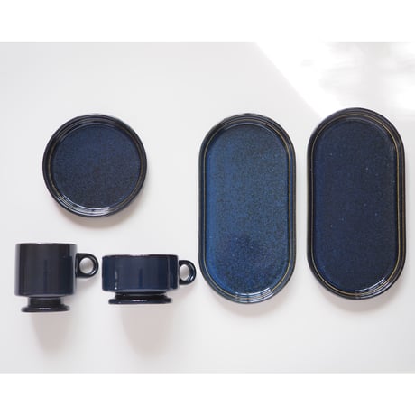 【SM004nv】Smith Stacking Oval Plate -navy-