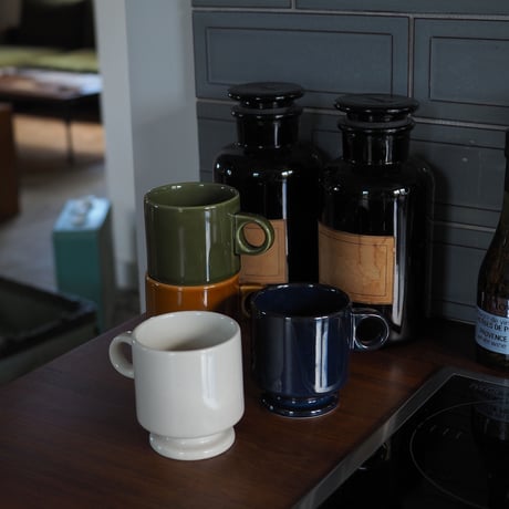 【SM001nv】Smith Stacking Footed Mug -navy-