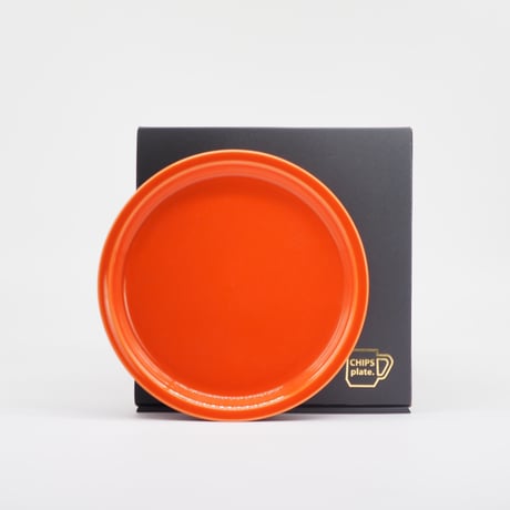 【CR011】CHIPS plate. -S-  SOLID COLOR orange