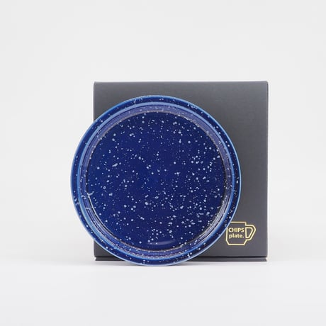 【CR002nw】CHIPS plate. -S-  SPLASH navy-white