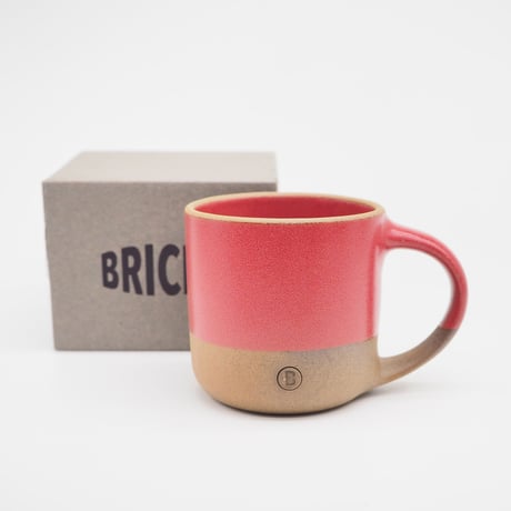 【BA001rd】 BRICKS MUG red（半ツヤ釉薬）