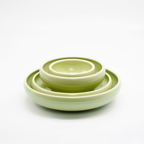 【M045gr】パンとごはんと... たべやすい器 PLATE M きみどり
