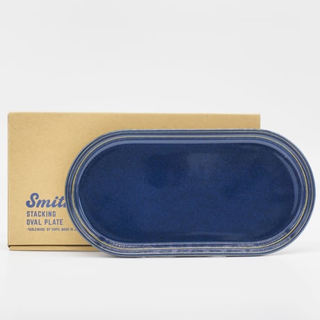 【SM004nv】Smith Stacking Oval Plate -navy-