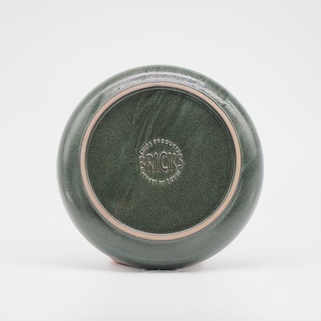 【BA002gr】 BRICKS PLATE S green（半ツヤ釉薬）