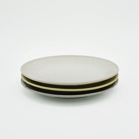 【M042wh】パンとごはんと... ひらひらの器 ROUND PLATE S ホワイト