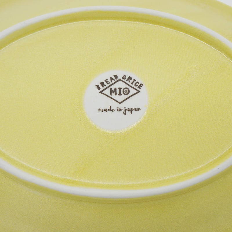M017yl】パンとごはんと リムドット オーバルプレート L yellow | CH