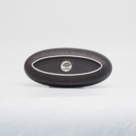 【M067bk】パンとごはんと... 盛りやすい器 - 長皿 -  OVAL PLATE M ブラック