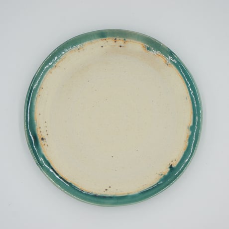 【M038tb】パンとごはんと...  艶釉の器 PLATE M turkey blue
