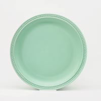 生産終了商品のため在庫限り【M049gr】パンとごはんと...　リムドット ラウンドプレート L green