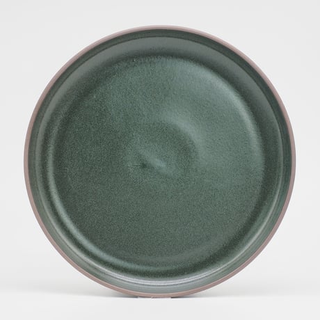 【BA003gr】 BRICKS PLATE L green（半ツヤ釉薬）