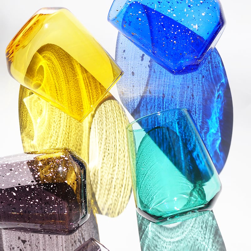 CA010】CHIPS glass. -CLEAR- D.GREEN | CHIPS STORE