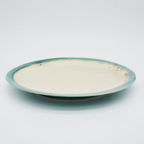 【M038tb】パンとごはんと...  艶釉の器 PLATE M turkey blue