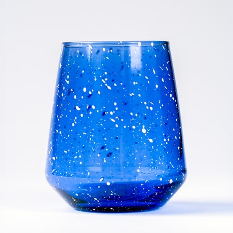 【CA002nw】CHIPS glass. -SPLASH- NAVY-WHITE