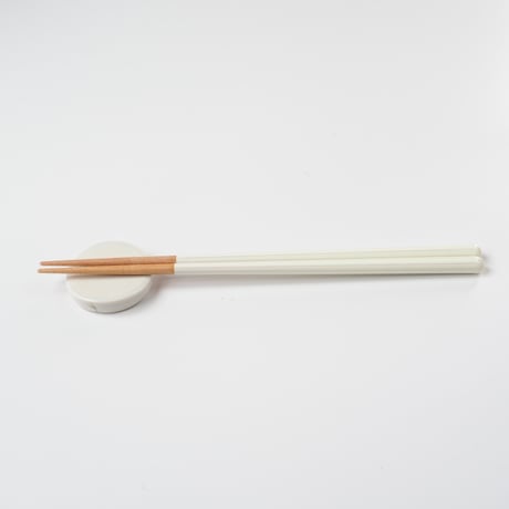 【H011sn】Heuge Chopsticks set shino（箸＋箸置きセット 志野）