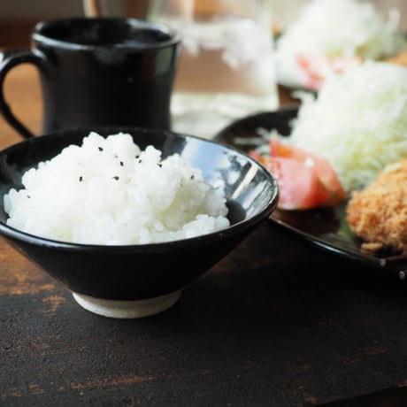 【H003sg】Heuge RICE BOWL setoguro（茶碗 瀬戸黒）