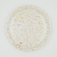 【CP002wo】CHIPS plate. -L- SPLASH white-orange