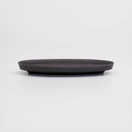 【M067bk】パンとごはんと... 盛りやすい器 - 長皿 -  OVAL PLATE M ブラック