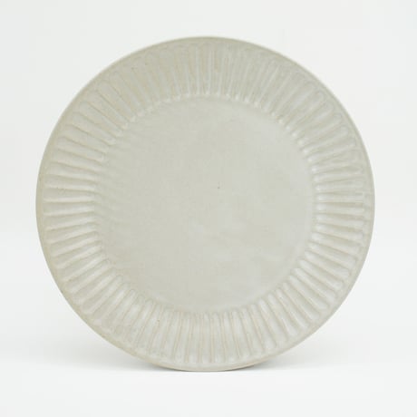 【M044wh】パンとごはんと... ひらひらの器 ROUND PLATE L ホワイト