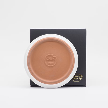 【CR008】CHIPS plate. -S-  SOLID COLOR white