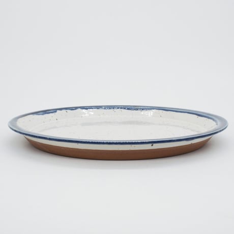 【CP006】CHIPS plate. -L- PREMIUM white-navy drop