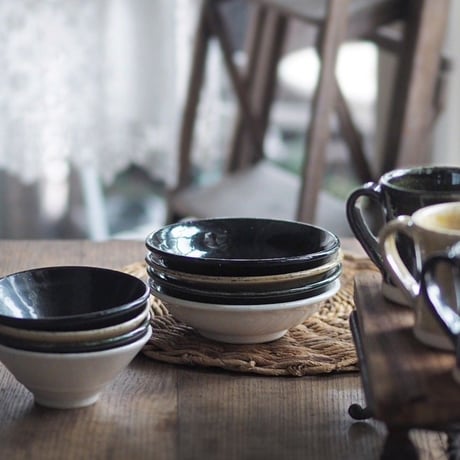 【H003ob】Heuge RICE BOWL oribe（茶碗 織部）